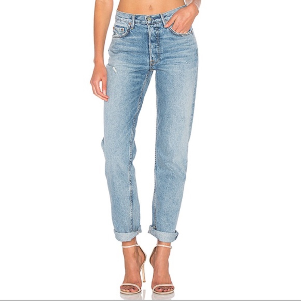 GRLFRND Helena high rise straight jeans